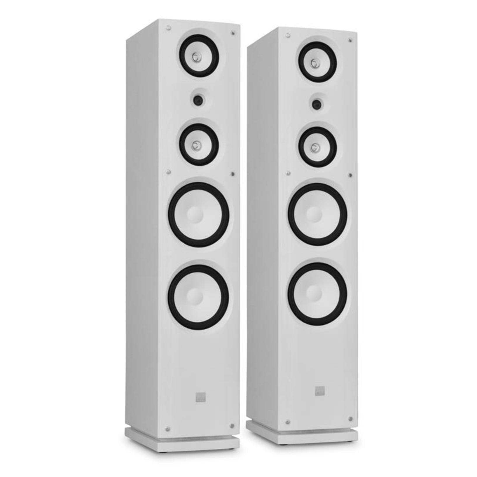 Pareja de altavoces HiFi Koda 858F, color blanco, 100W RMS