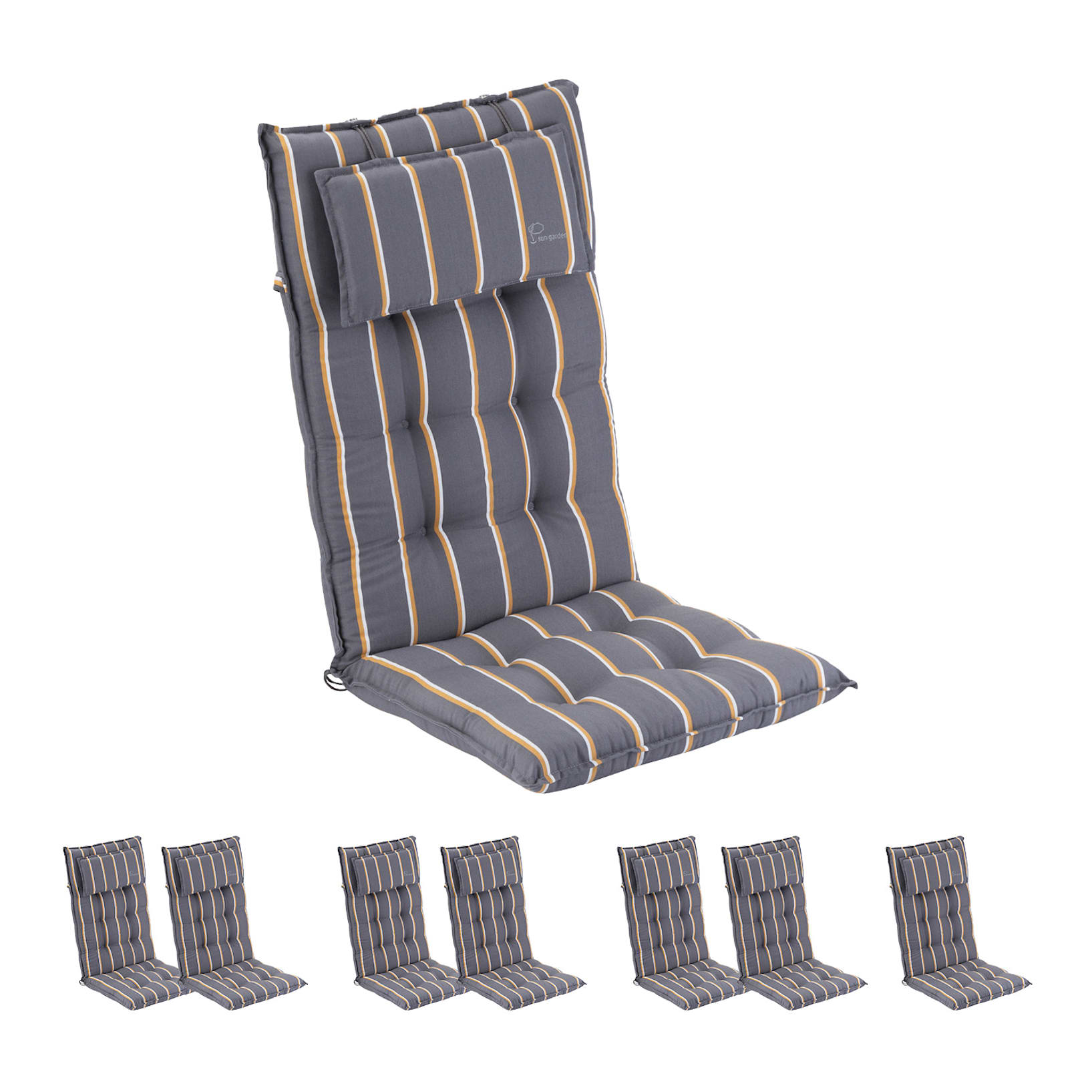 Homeoutfit24 Set de 4 Coussin Chaise de Jardin 50x120x9cm, Coussin