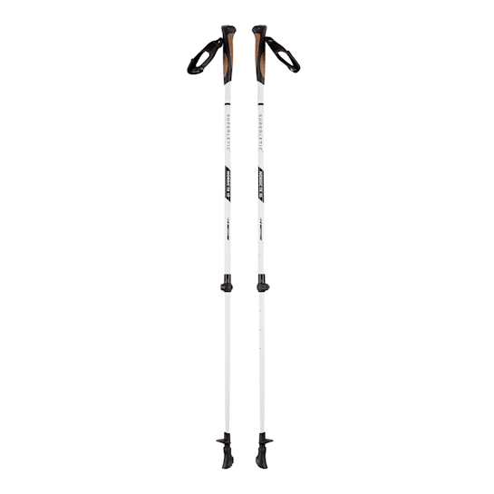 Bilbao TX Essential Nordic Walking Stöcke 10 Carbon 100130 cm Korkgriffe Weiß / Schwarz