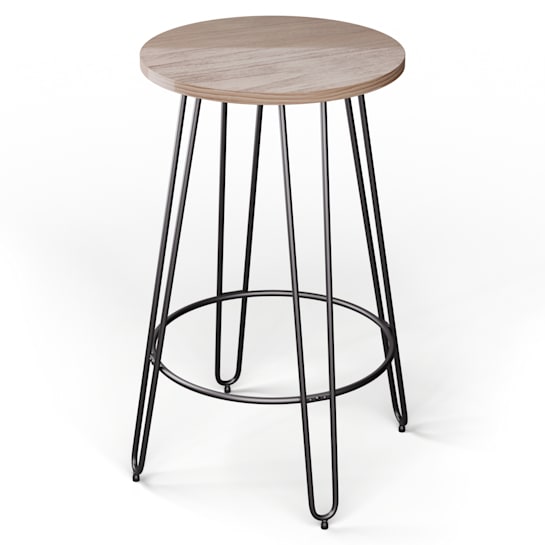 blumfeldt Hamilton bistro table Ø 60 cm wood & steel Oak