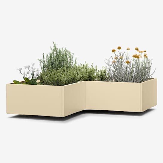 Mardili Kit per aiuola rialzata da giardino, fioriera rialzata in argento zincato per verdure, grande aiuola