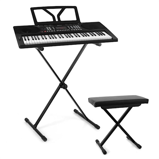 Schubert Etude 300 Keyboard Set Stand Bench Black