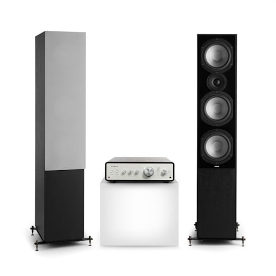 NUMAN Drive 801 Stereo Set Stereo Amplifier + Tower Speakers Black / Grey