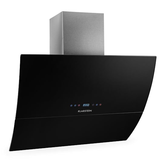 Rgl90bl Hotte Aspirante Inclinee 90cm 600m H Verre Minuterie Noir