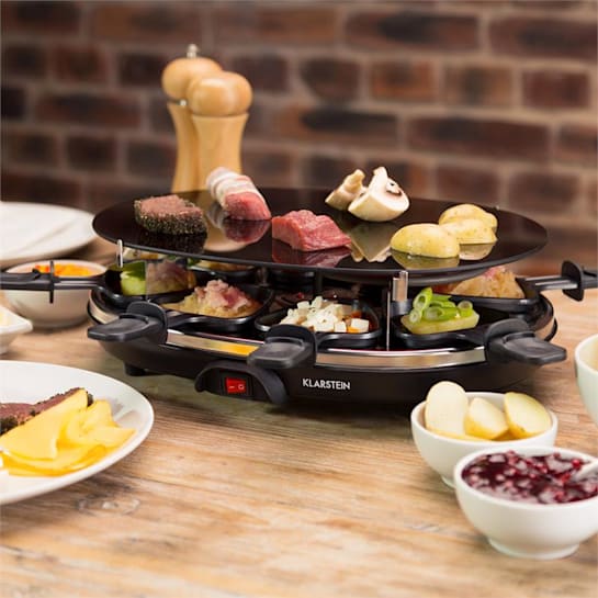 Blackjack Raclette Grill 8 persons glass ceramic black