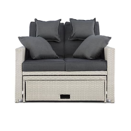 Blumfeldt Komfortzone Rattan-Lounge-Sofa, rattan kanapé, polyrattan