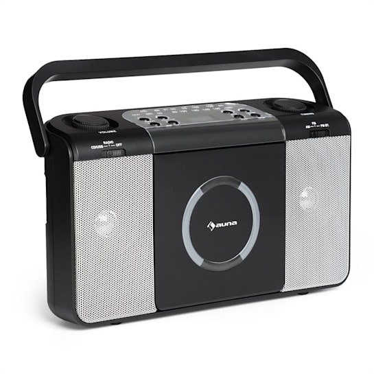 Boomtown USB CDPlayer UKW Radio MP3 tragbar Kofferradio Boombox