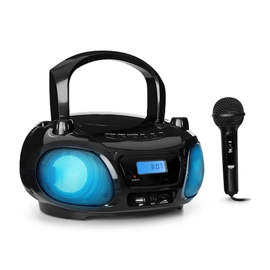 Auna Roadie Sing Boombox Cd Radio Ukf Show Swietlne Odtwarzacz Cd
