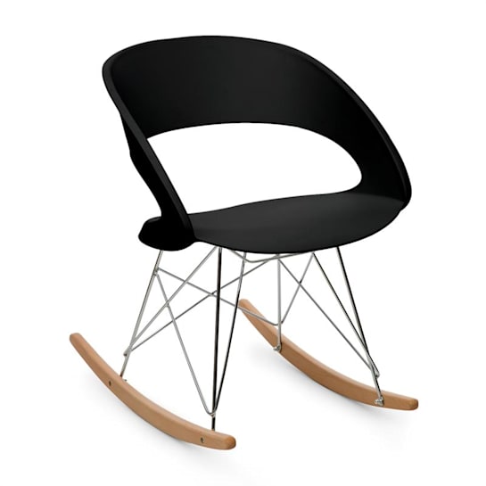 Travolta Rocking Chair Retro Pp Shell Birch Black