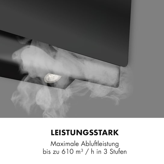 Aurica 90 Dunstabzugshaube | Kopffrei | 90 cm | Wandanbau | 165 W