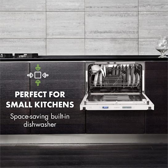 Klarstein Amazonia 8 Secret Builtin Dishwasher 6 Programmes White