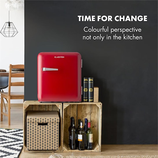Klarstein Audrey Mini Retro Fridge 48l 2 Levels A + Red