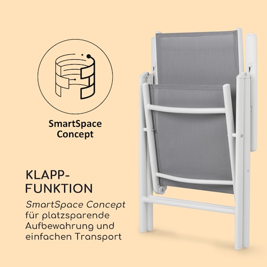 Almeria Garden Chair Gartenstuhl Klappstuhl | 2-er-Set | 56,5 x 107 x