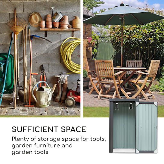 blumfeldt Solid Storage Cobertizo para herramientas Chapa de acero