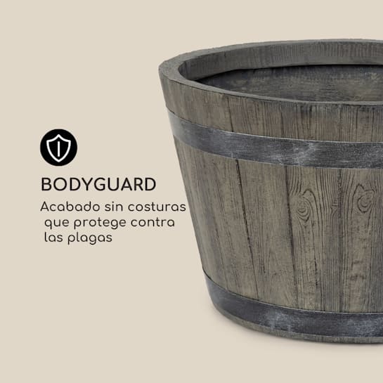 blumfeldt Winegrow Macetero 52,5 x 31,5 cm (Ø x alto) ligera fibreclay gris