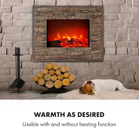 Alpbach Chimenea eléctrica 1800W 2 niveles de calefacción 65 cm Aspecto