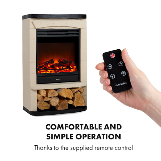 Carinthia Chimenea eléctrica 1800W Temporizador semanal Mando a distancia