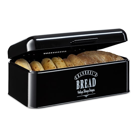 Delaware, bread storage container, metal, 42 x 16 x 24.5 cm, hinged lid