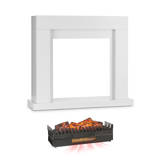 Estructura de chimenea Studio Frame + Chimenea Kamini FXL 2000W MDF Blanca