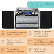 Impianto hifi cd giradischi vinile cassette mp3 sd usb