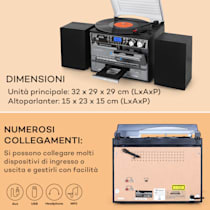 Impianto hifi cd giradischi vinile cassette mp3 sd usb