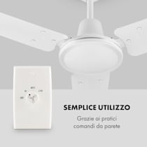 Klarstein Spin Doctor, Ventilatore da soffitto, con luce e telecomando,  silenzioso