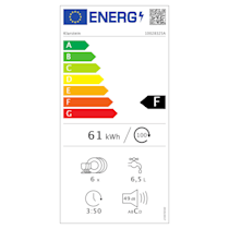 ia 6 Lave-vaisselle Lave-vaisselle de table, 1380 W, 6 couverts, Autonome, Encastrable, Programmes : Intensif, Universel, ECO, Verre,  Rapide et 90 minutes