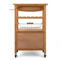 Louisiana - Carrello da cucina, carrello di servizio, 5 livelli: piano di  lavoro/cassetto/portabottiglie/fruttiera/armadietto, Legno, Piano di  lavoro: 2400 cm²/60 x 40 cm