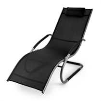 meest Schuur Enzovoorts Blumfeldt Sunwave tuinstoel ligstoel schommelstoel Relax aluminium zwart  Zwart