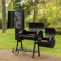 Klarstein Beef Brisket Barbecue fumoir thermomètre roues - Noir