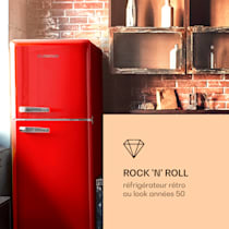 Réfrigérateur rétro - 228 litres - 1 porte - Rouge
