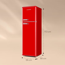 Refrigerateur congélateur - Klarstein Audrey Retro - 194 / 56 litres - Look  retro noir