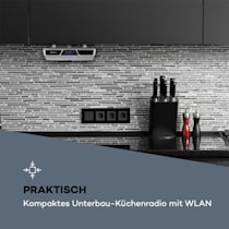 Intelligence Radio WiFi Küchenunterbauradio,  Alexa, Bluetooth, WLAN, Freisprecheinrichtung, Unterstützung von Streaming-Diensten, Multiroom-fähig mit Systemen von auna Intelligence