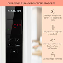 Klarstein Radiateur à Bain d'Huile Mobile, pour la Maison à Faible