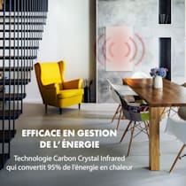 Klarstein Chauffage Infrarouge, 600W Radiateur Electrique Mural