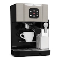 Klarstein BellaVita Macchia del Caffè, 1450 W, 20 Bar, Montalatte, 3in1,  grigio Argento metallizzato