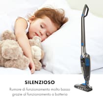 Klarstein TurboHybrid Aspirapolvere da Pavimento e Portatile Antracite/blu  Grigio scuro