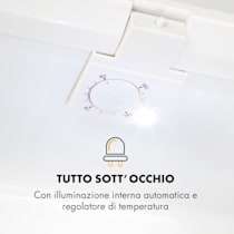 Silent Cool - Frigorifero, minibar, Arctic-Fox Cooling, Silenzioso: 23 dB(A), Capacità: 30 litri, Luce interna, Regolazione della temperatura: 4,5-15  °C, Classe energetica: G