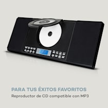 auna Wallie Microsistema Reproductor de CD Bluetooth Puerto USB Mando a  distancia Blanco