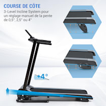 Tapis de marche nordique motorisé pour home-gym vitesse 6 km/h pas