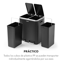 Cubo de basura de acero inoxidable con Pedal, papelera silenciosa para  cocina, oficina y hogar, 30L/