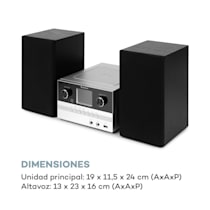 auna V-20 - Equipo de música, Minicadenas de música, Reproductor