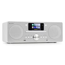 auna Harvard chaîne compacte radio Internet/DAB+ et FM lecteur CD Bluetooth  blanche Blanc