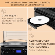 Auna Mini chaîne HiFi CD USB platine stereo k7 encodage MP3