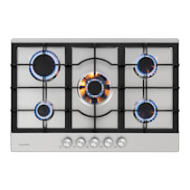 Klarstein Ignito cocina a gas con 5 zonas 5 fogones acero inoxidable  plateada 5 fogones