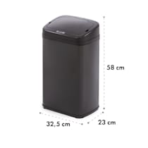 Klarstein Cleansmann Cubo de basura con sensor para bolsas de 50 L ABS  Negro 50 L