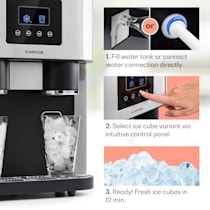 electriQ Countertop Ice Maker With Ice Crusher and Water Dispenser in  Stainless Steel/Black