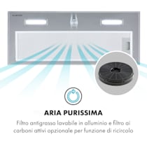 Klarstein Simplica cappa aspirante a incasso 70cm aria di scarico