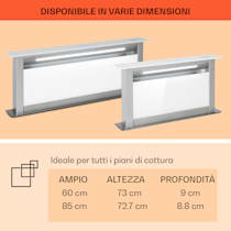 Royal Flush Eco Downdraft Cappa aspirante 60 cm, Cappa aspirante  estraibile da tavolo e piano di lavoro, Prestazione aria di scarico: max. 576  m³/h, Classe di efficienza energetica A+