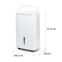 Klarstein Déshumidificateur d'air Electrique, 30 m2, Absorbeur d'Humidité  électrique,20 L, Blanc